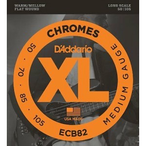 D'Addario ECB82 Chromes Medium Bass Strings (.050-.105) Long Scale